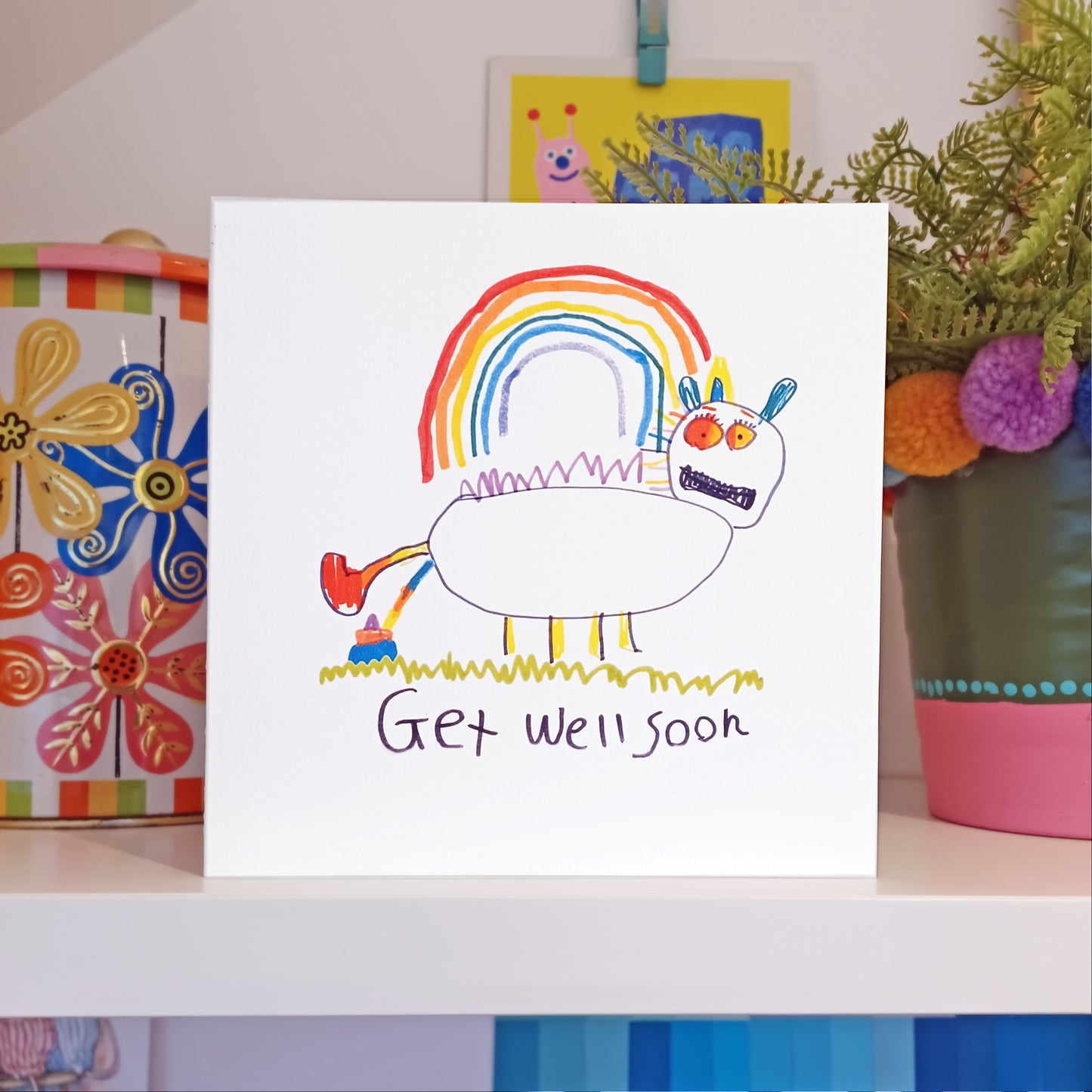 Crazy Creature, Get Well Soon Funny card
