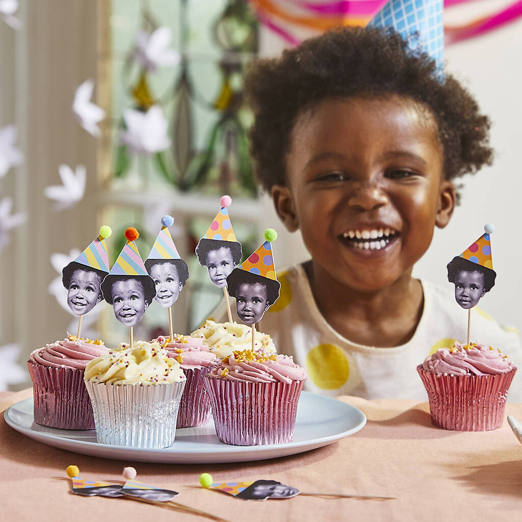 Happy Head Personalised Cupcake Toppers