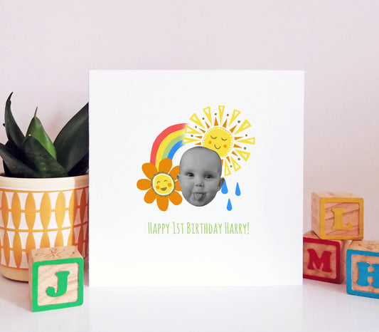 Hello Sunshine Personalised Birthday/Christening Card