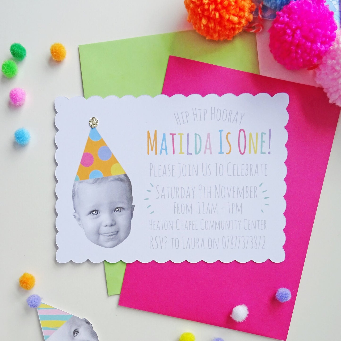 Happy Heads Party Invitations Set of 12