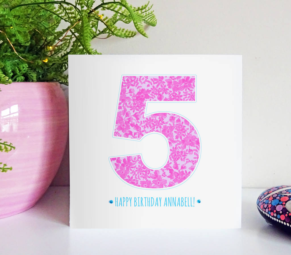 Floral Age Birthday Card