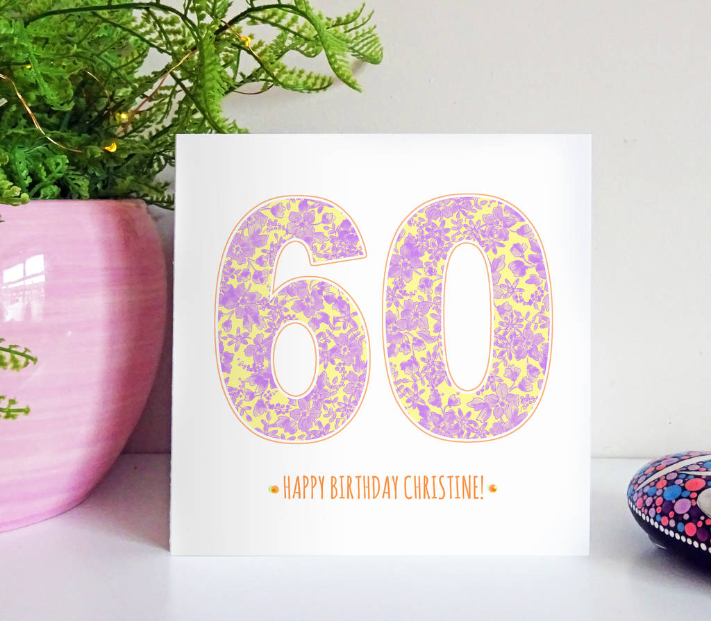 Floral Age Birthday Card