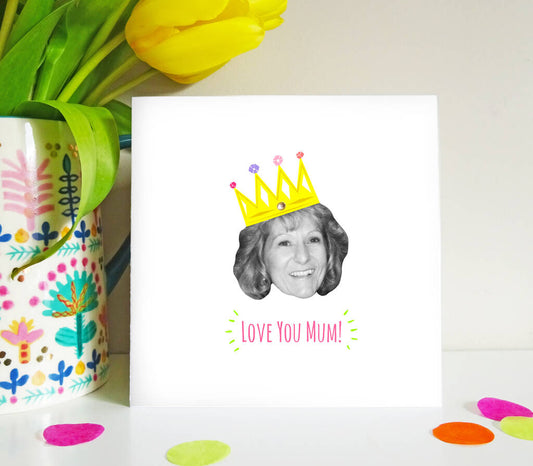 Happy Head Personalised King, Queen or Qweeeen Birthday Card