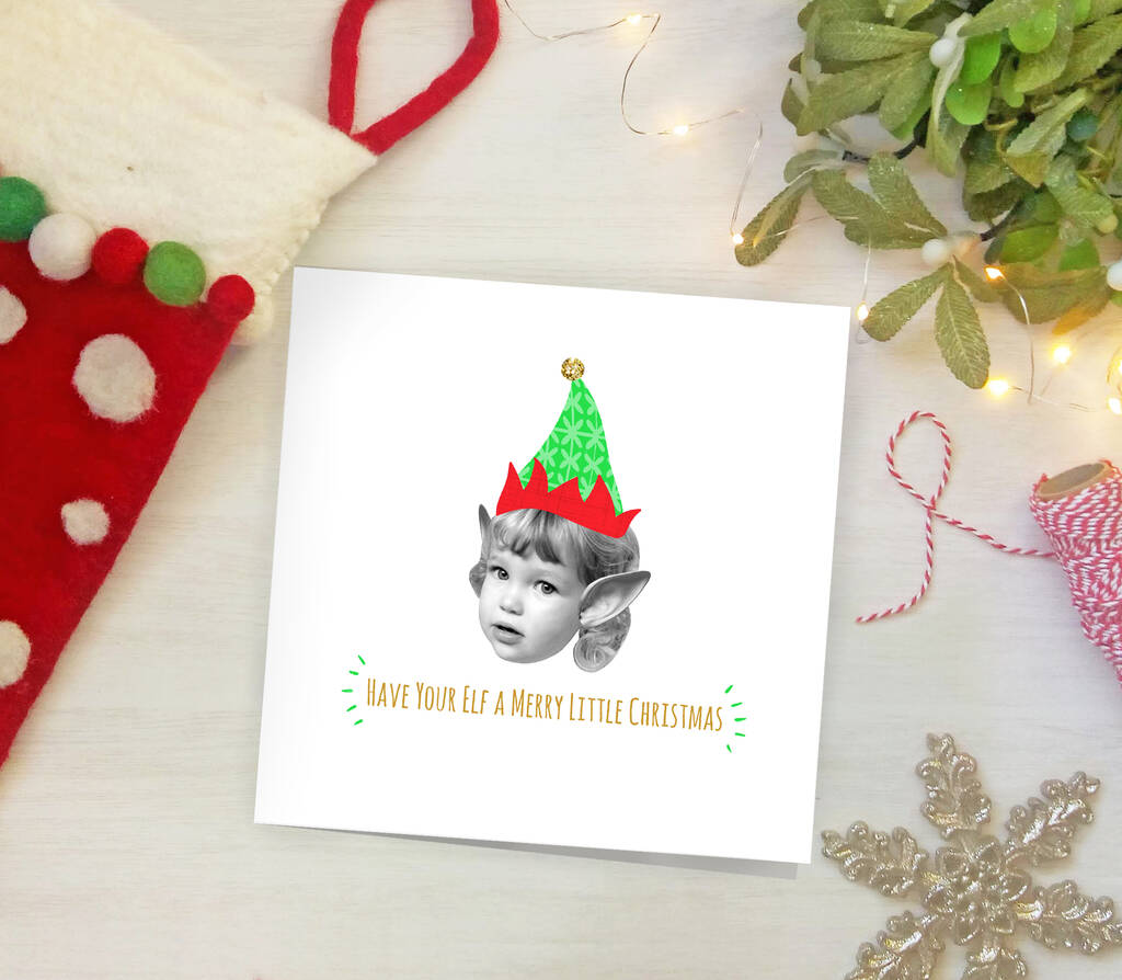 Personalised Elf Christmas Card