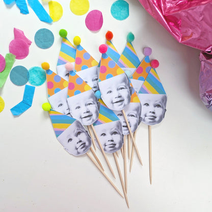 Happy Head Personalised Cupcake Toppers