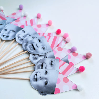 Happy Head Personalised Cupcake Toppers